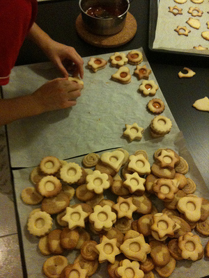 Fabrication des biscuits de Noël