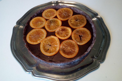 Tarte chocolat gingembre oranges pices